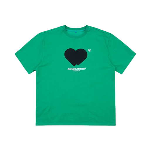 Ader Error Twin Heart Logo T-Shirt Green
