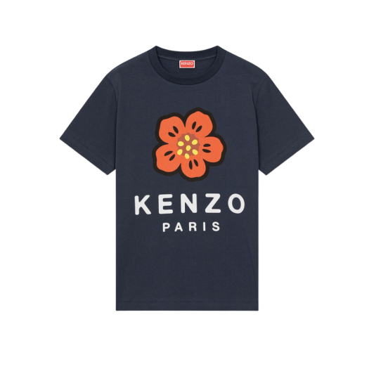 (W) Kenzo Boke Flower Loose T-Shirt Midnight Blue