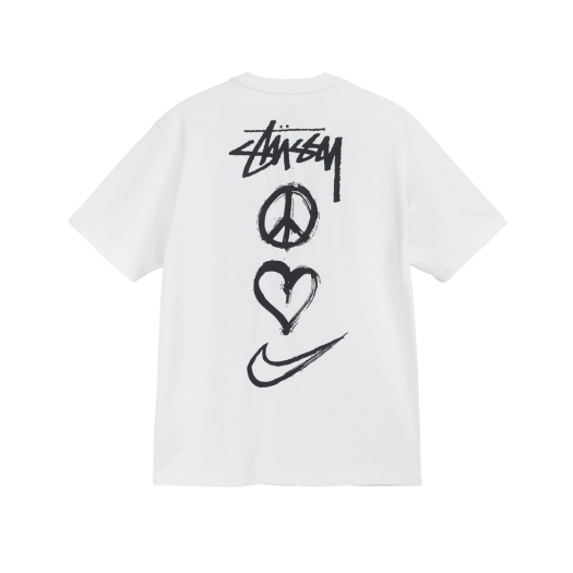 【Nike x Stussy】NRG RA T-Shirt◆DM4942-121◆ Nike x Stussy Peace Love Swoosh T-Shirt 'White' DM4942-121