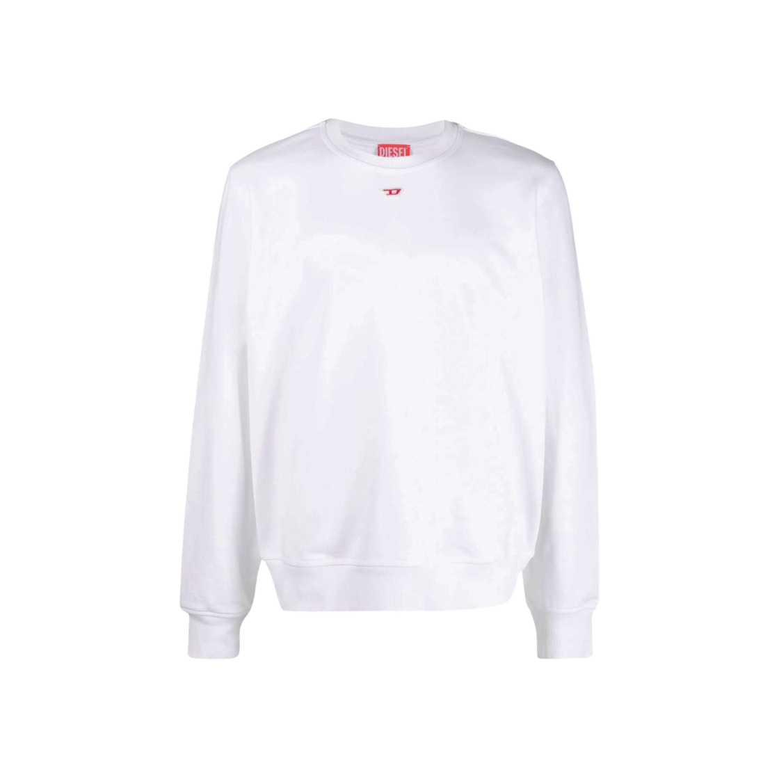 A040750BAWT-100 Diesel S-Ginn-D Sweatshirt White - 대표 이미지 #1