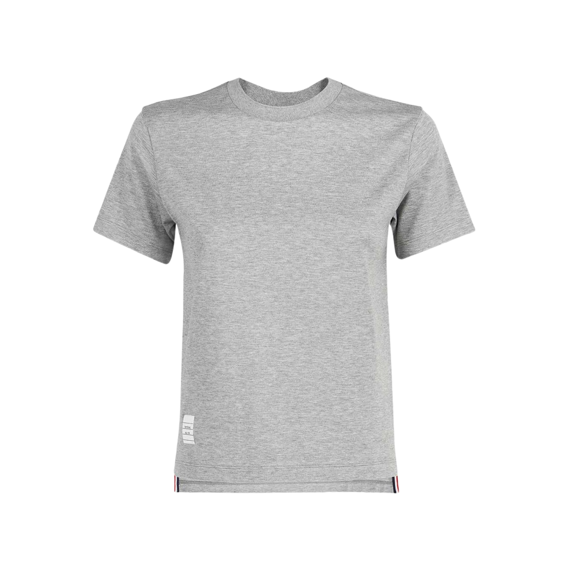 FJS036A-05398-055 (W) Thom Browne Lightweight Jersey Side Slit Relaxed Fit Short Sleeve T-Shirt Light Grey - 대표 이미지 #1