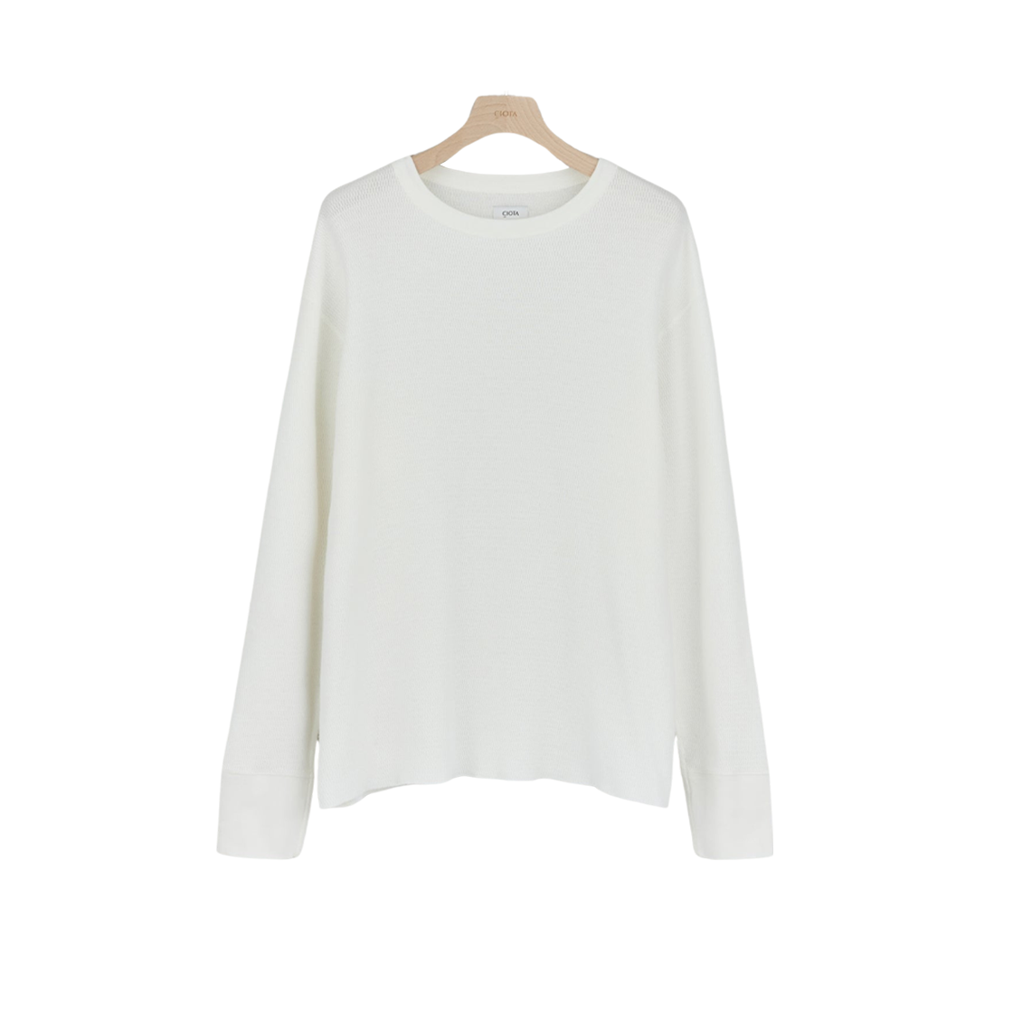 CSLM-119M Ciota Honeycomb Mesh Long Sleeve T-Shirt Off White