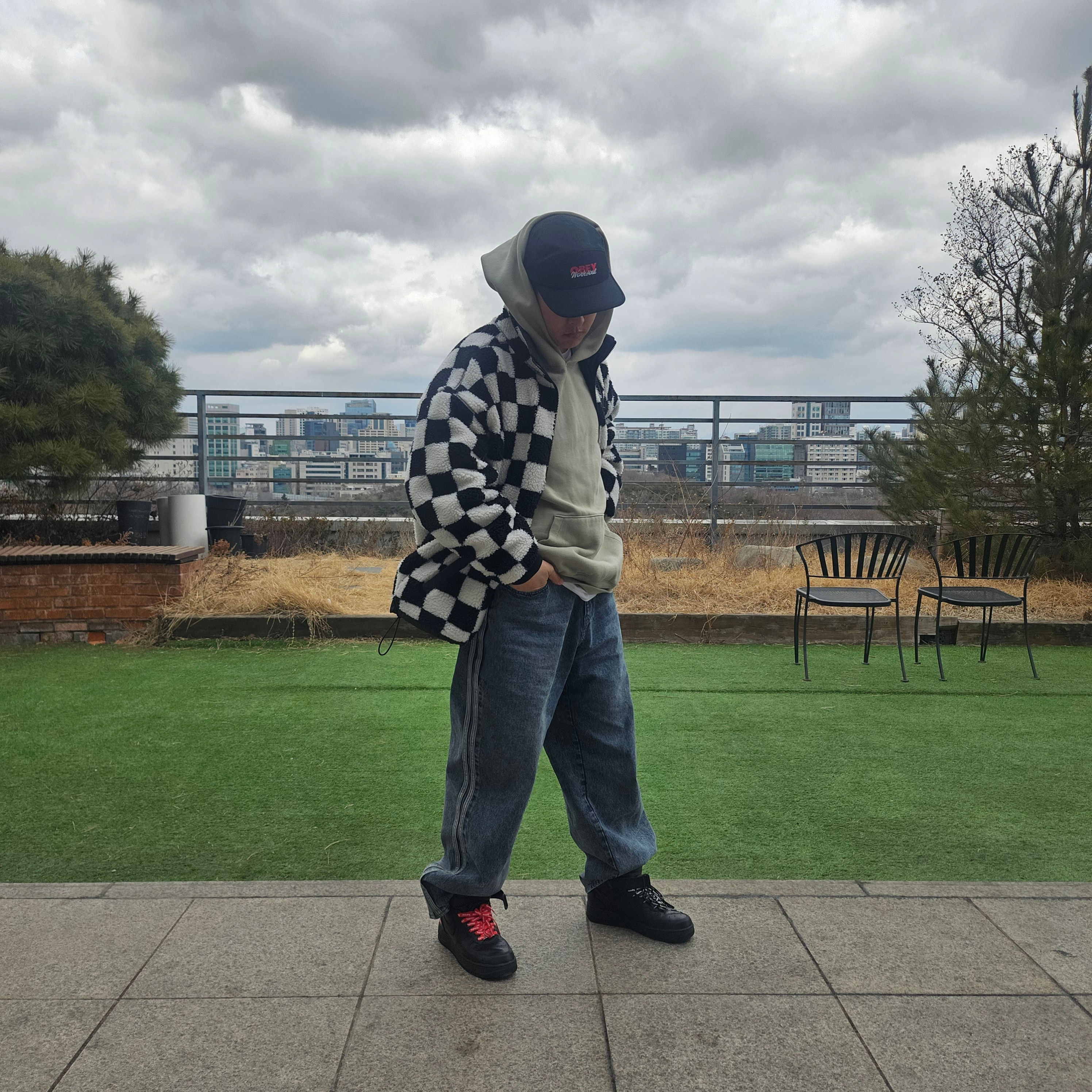 Essentials Hoodie Seafoam - 22SS, Nike x Supreme Air Force 1 Mid Black 착용 스타일 - 3