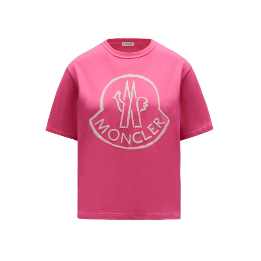 (W) Moncler Logo T-Shirt Bubblegum Pink - 22SS