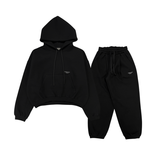 UMCM97BK Undermycar Mu.97 Anti Fxxking Logo Play Oversized Bonded Sweat Set-up (Hoodie, Jogger) - Black