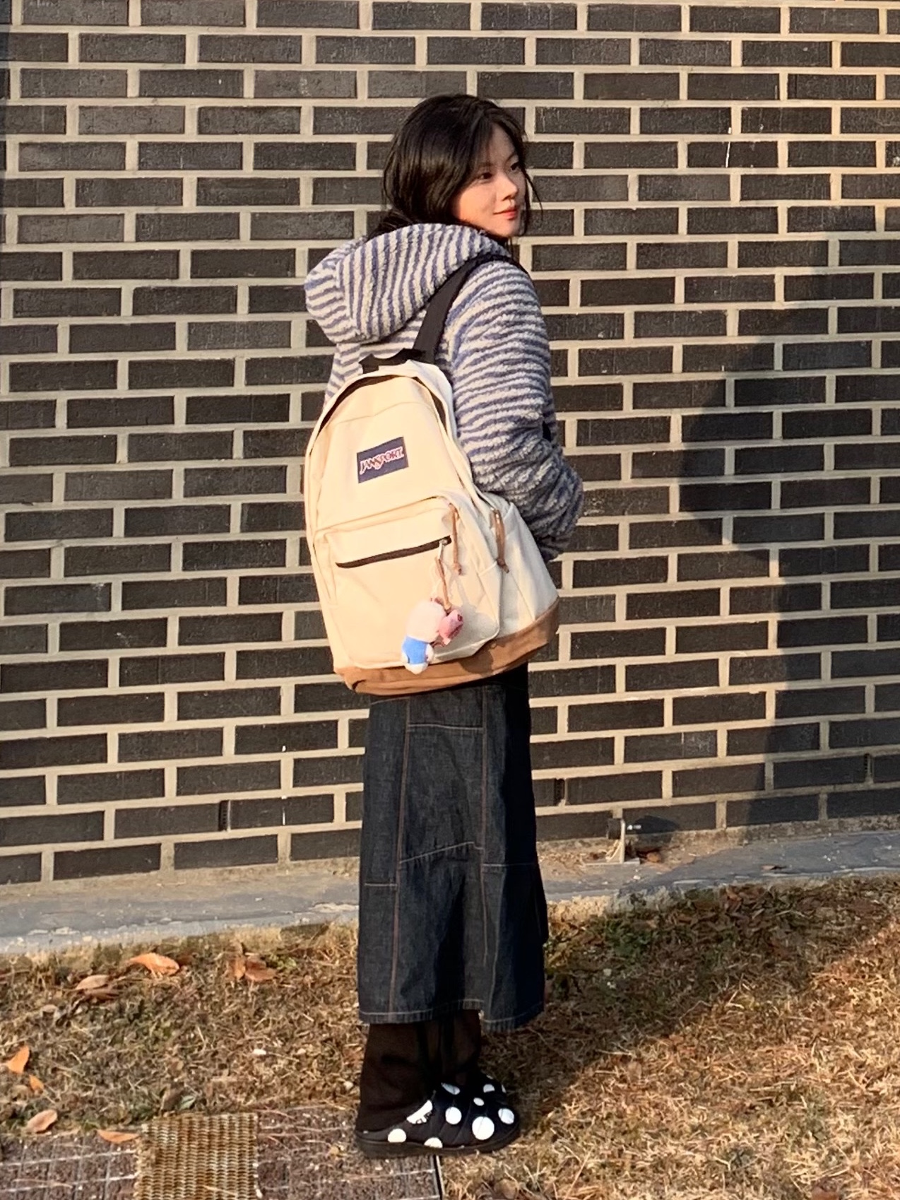 Jansport Right Pack Backpack Soft Tan, Subu Down Sandal Cream Snow Dot 착용 스타일
