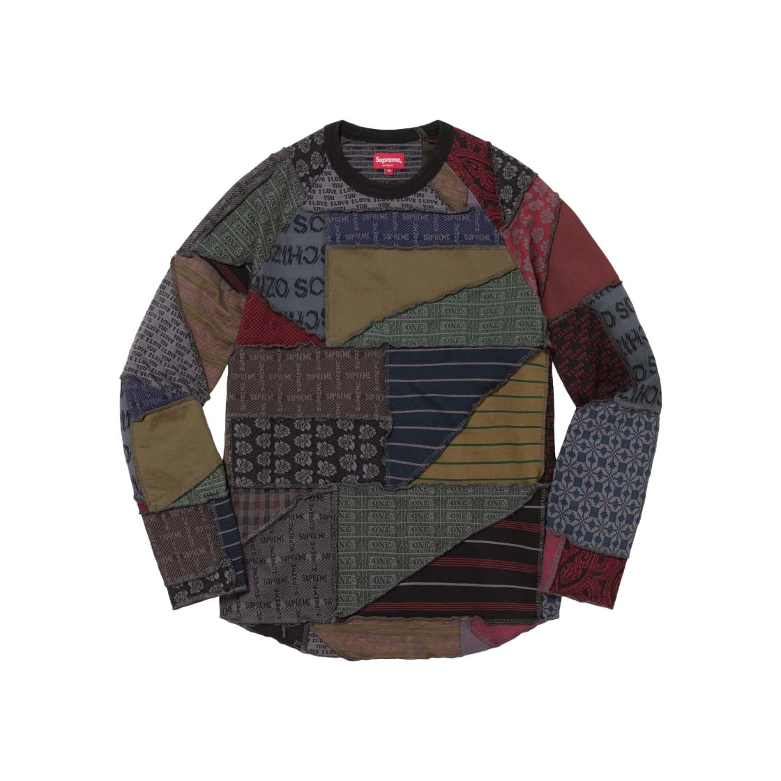 슈프림 패치워크 자카드 L/S 탑 블랙 - 23SS | Supreme | KREAM