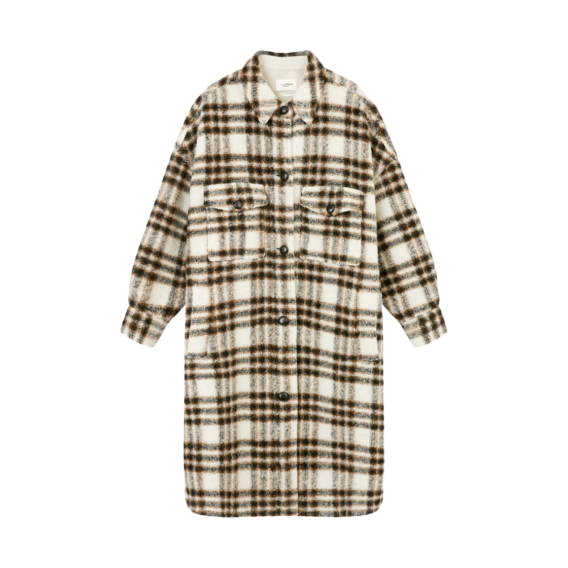 ☆韓国の人気☆【Isabel Marant】☆(W) Fontizi Checked Coa.t☆ Fontizi Plaid Wool Coat in Burgundy/Ecru – SVRN