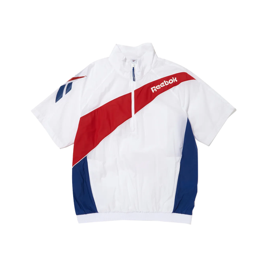 REJU4EA51WT [6% 적립] Reebok Paneled Vector Short Sleeve Anorak White:Turkish Blue