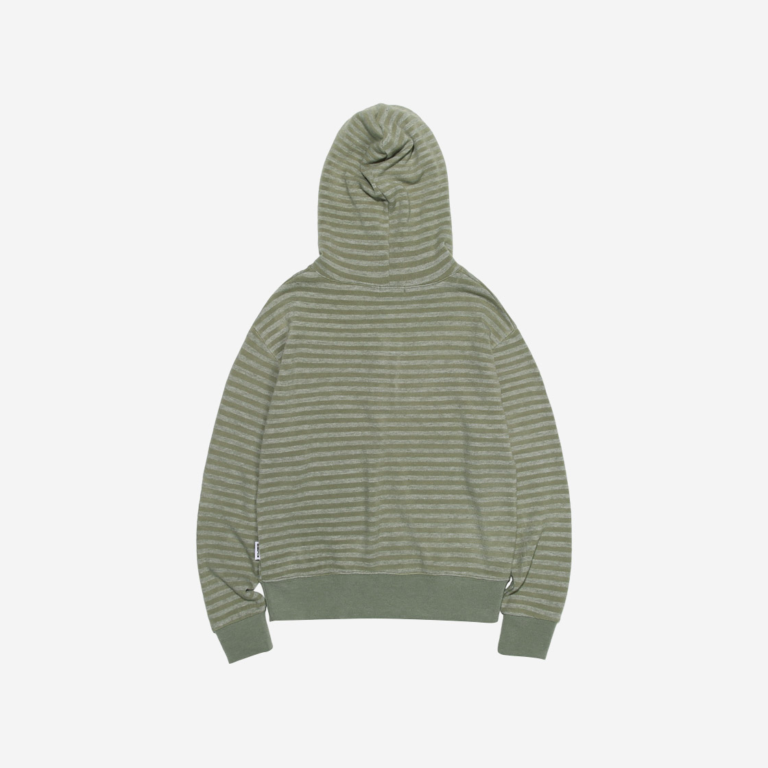 키지코 스트라이프 니트 후드 카키(KIJIKO Stripe Knit Hoodie Khaki) - 2