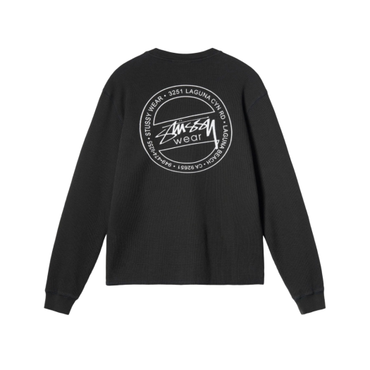 Stussy LS Thermal T-Shirt Black