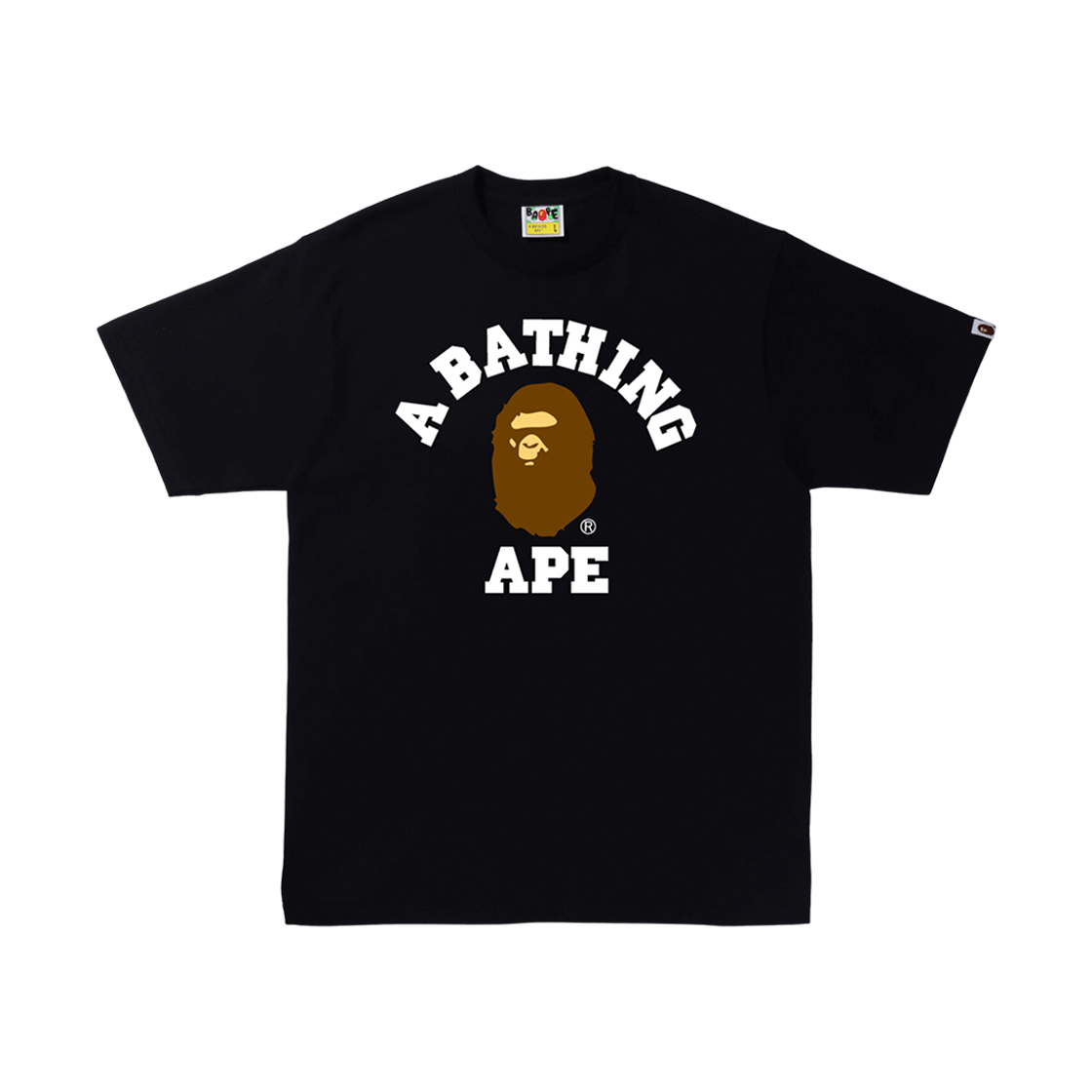 - BAPE College T-Shirt Black - 대표 이미지 #1