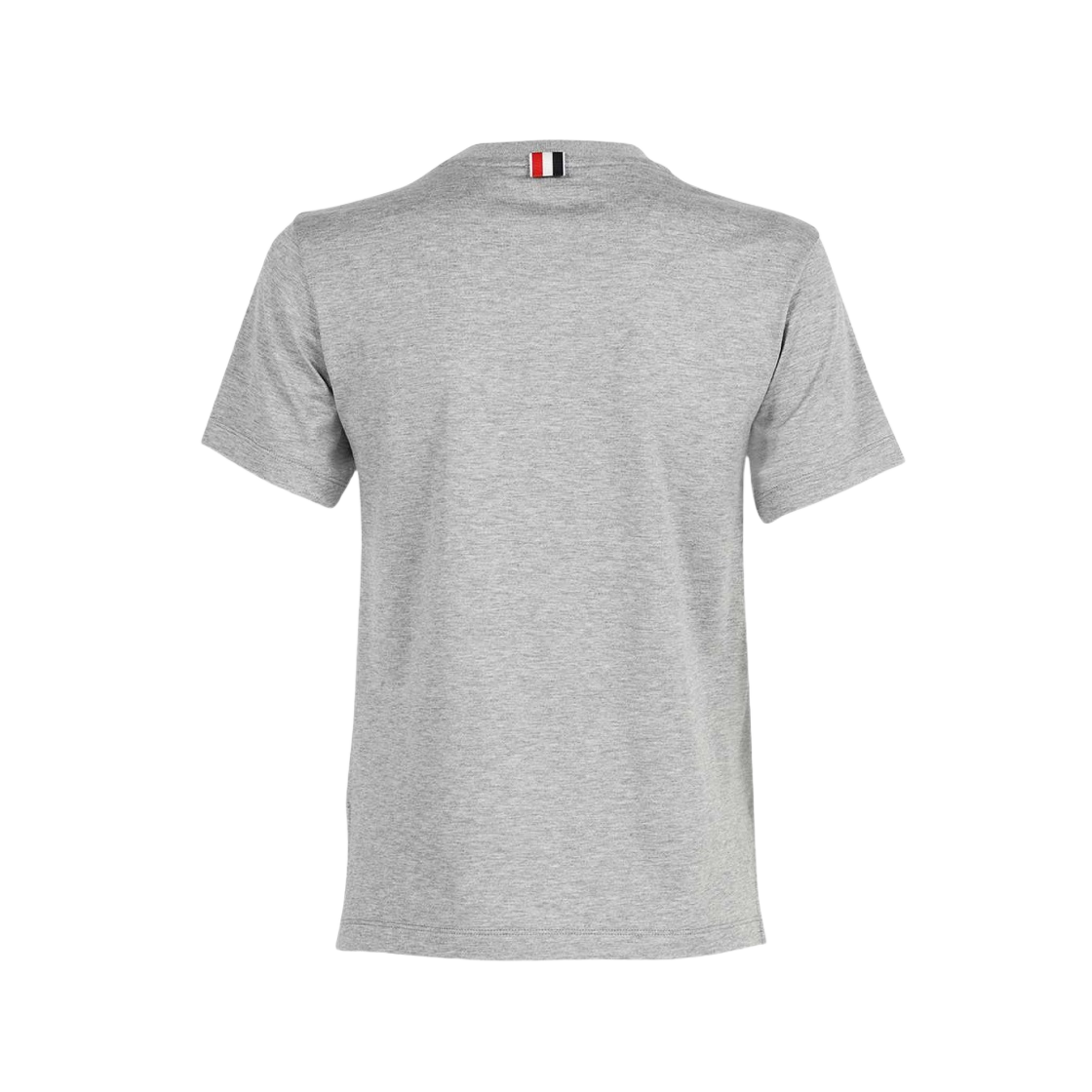 FJS036A-05398-055 (W) Thom Browne Lightweight Jersey Side Slit Relaxed Fit Short Sleeve T-Shirt Light Grey - #2