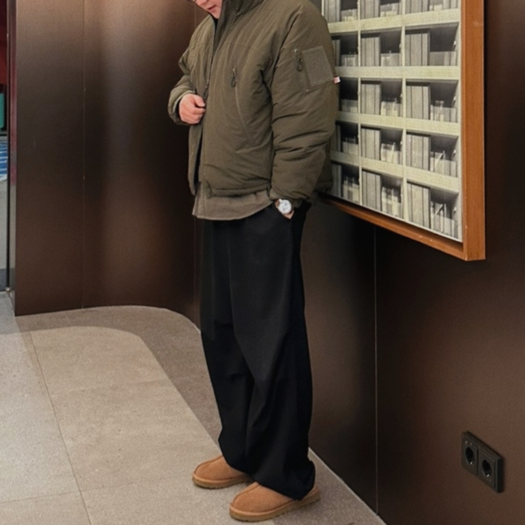 UGG Tasman Slipper Chestnut 착용 스타일