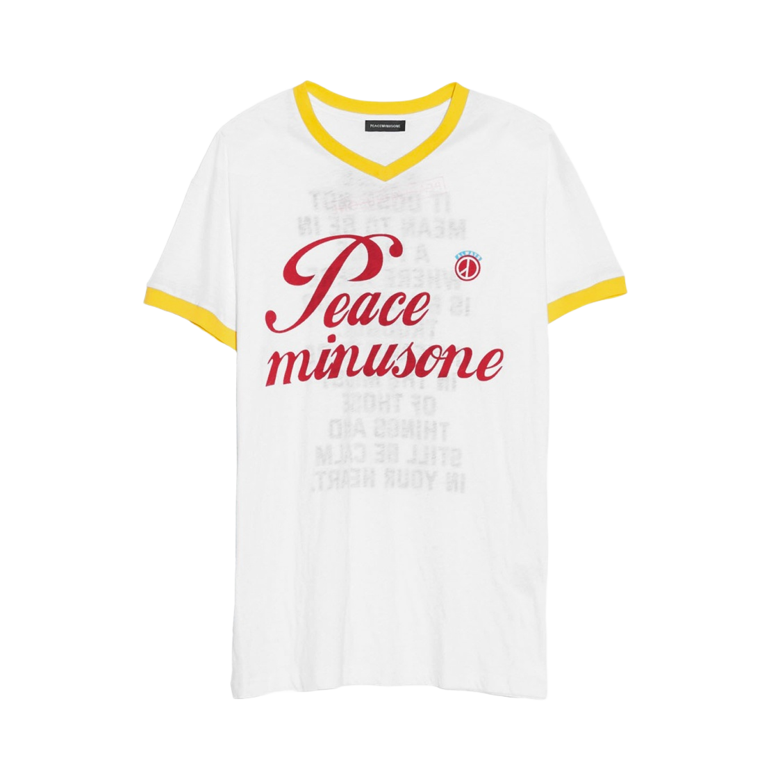 トップス PEACEMINUSONE V-NECK RINGER T-SHIRT PEACEMINUSONE V-NECK RINGER T-SHIRT