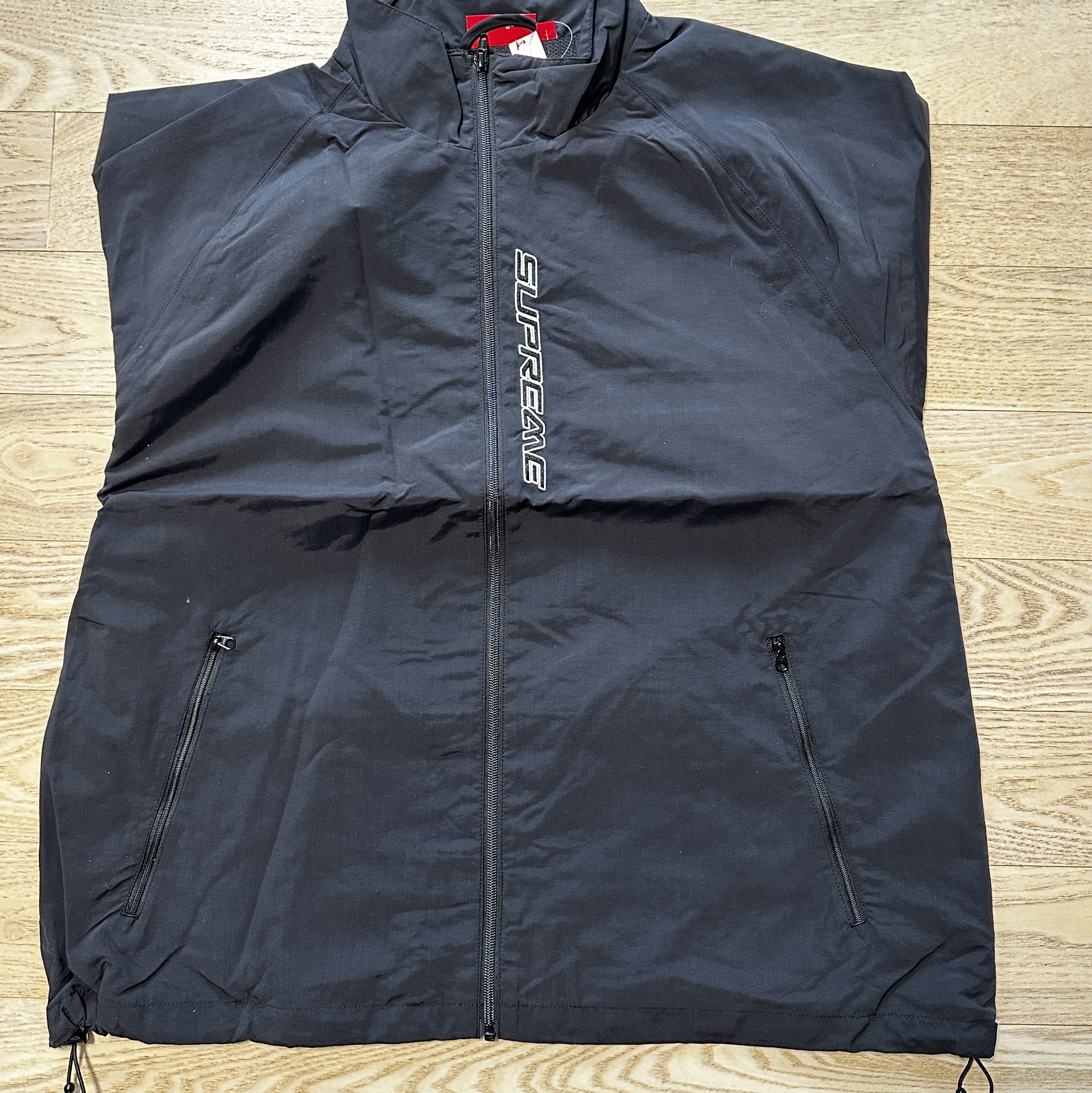 Supreme Contrast Zip Track Jacket Black - 25SS 착용 스타일 - 1