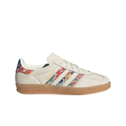 (W) Adidas x Liberty London Gazelle Indoor Off White Gold Metallic