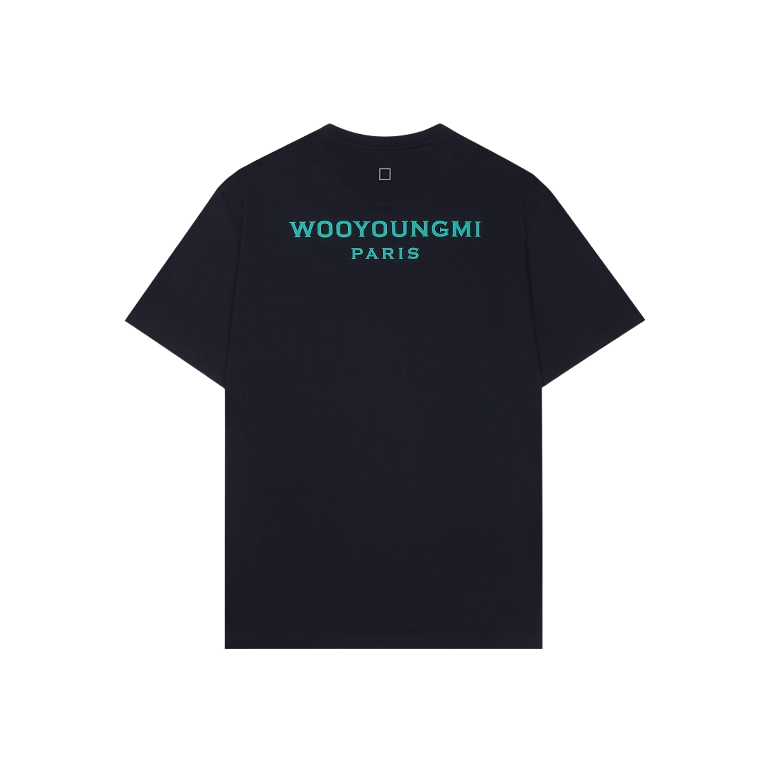 우영미 터콰이즈 백로고 티셔츠 네이비 - 22FW | Wooyoungmi | KREAM