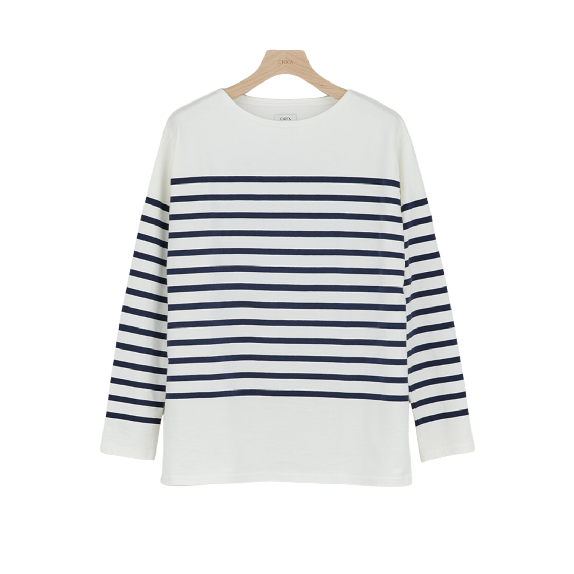 CSLM-104M Ciota Panel Border Shirt Navy