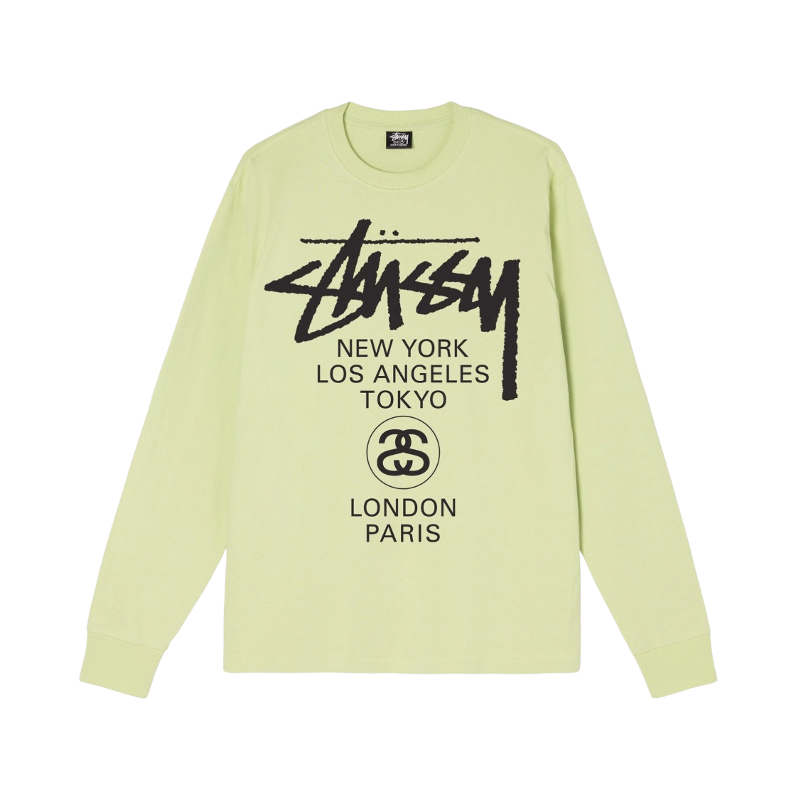 ★韓国の人気★【STUSSY】★World Tour LS T-Shirt Fog 2024★ ☆韓国の人気☆【STUSSY】☆World Tour T-Shirt Black 2024