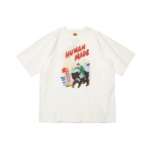 휴먼 메이드 케이코 소오토메 티셔츠 사이드 B 화이트 | Human