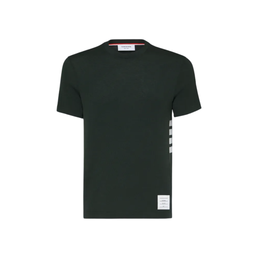Thom Browne Wool Jersey 4-Bar T-Shirt Green