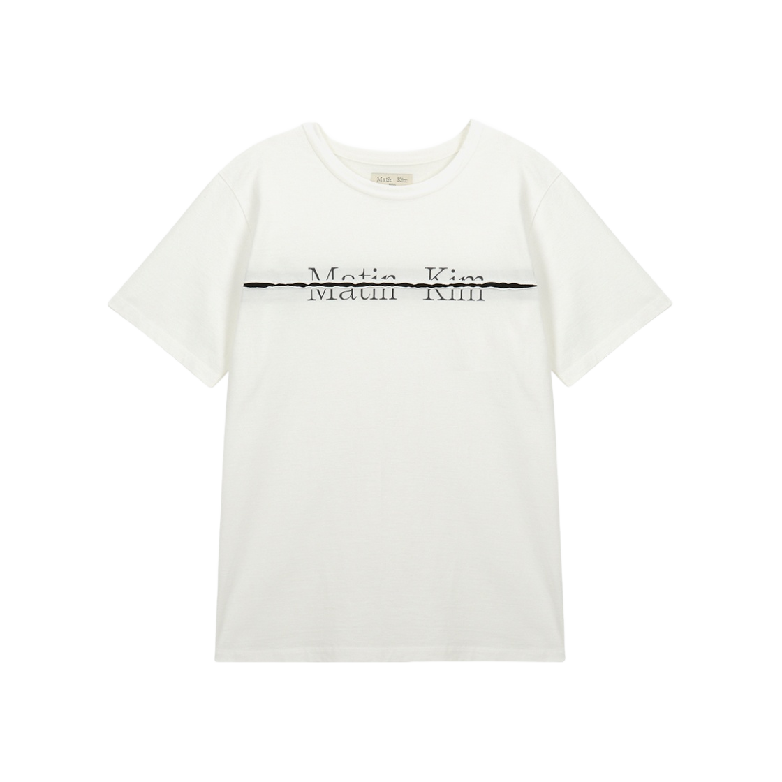 【Matin Kim】 LOGO CUTTED LAYERED TOP ★韓国発 MUSINSA公式 | MATIN KIM LOGO CUTTED LAYERED TOP IN BLACK