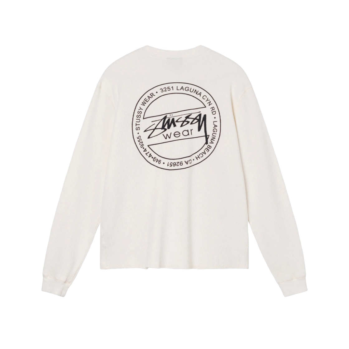 1140301 Stussy LS Thermal T-Shirt Natural - 대표 이미지 #1