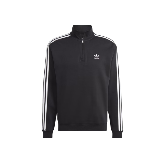 Adidas Adicolor Classic 3-Stripes Half-Zip Sweatshirt Black White - KR Sizing