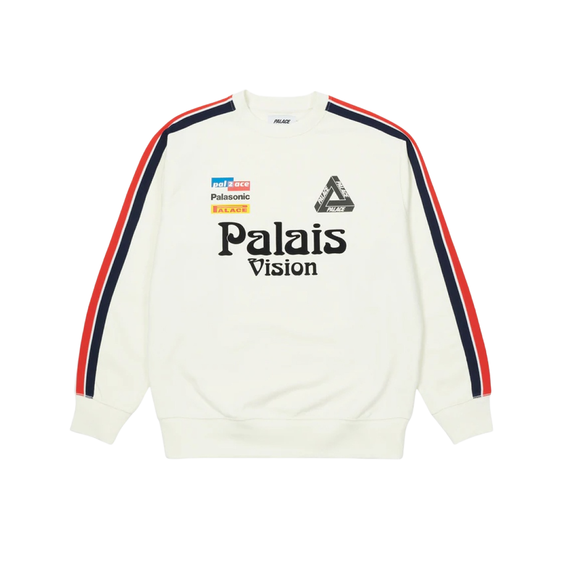 palace stripe crew neck