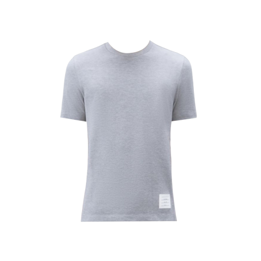 Thom Browne Classic Pique Rib Side Insert 4-Bar T-Shirt Light Grey