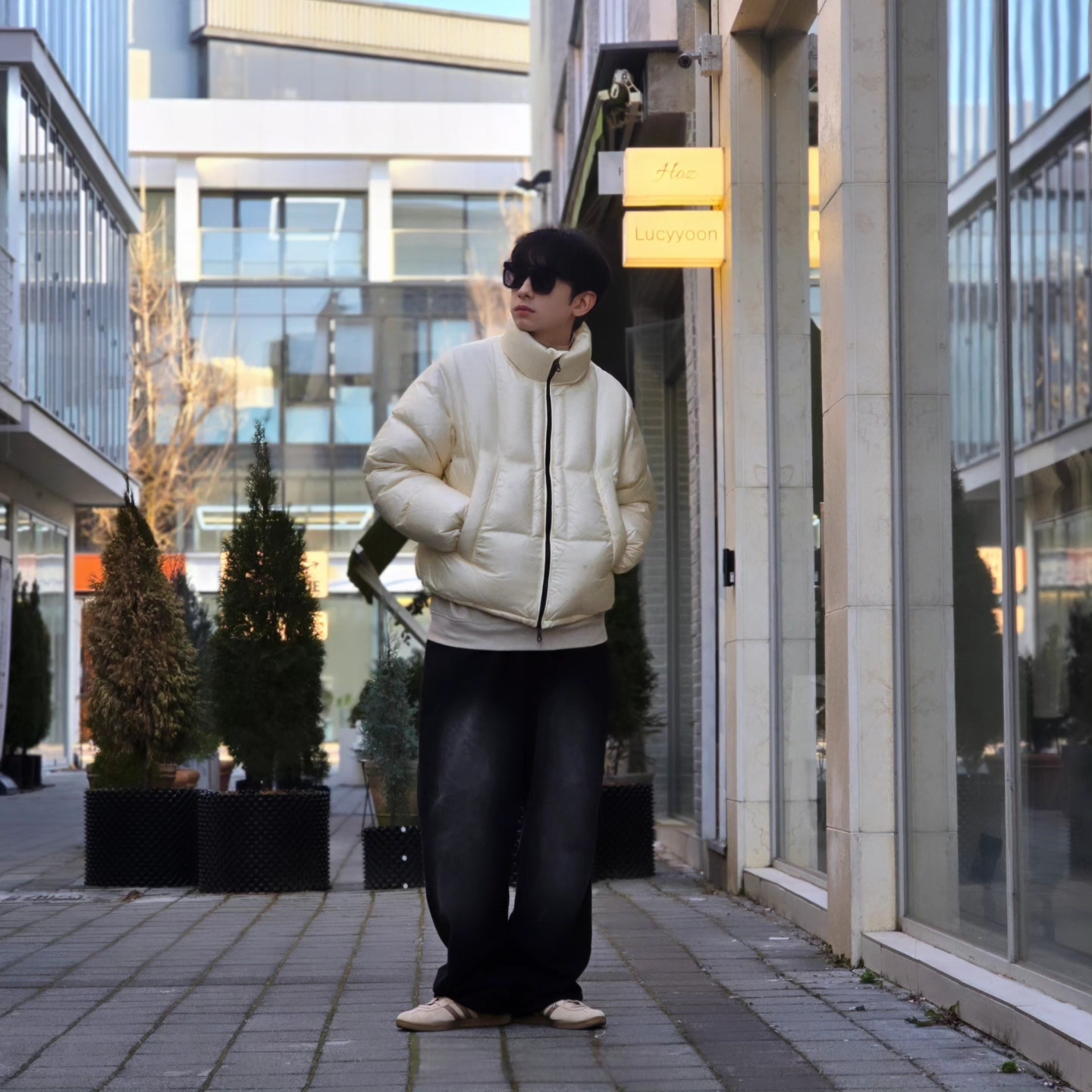 Adidas Stadt Magic Beige 착용 스타일 - 5