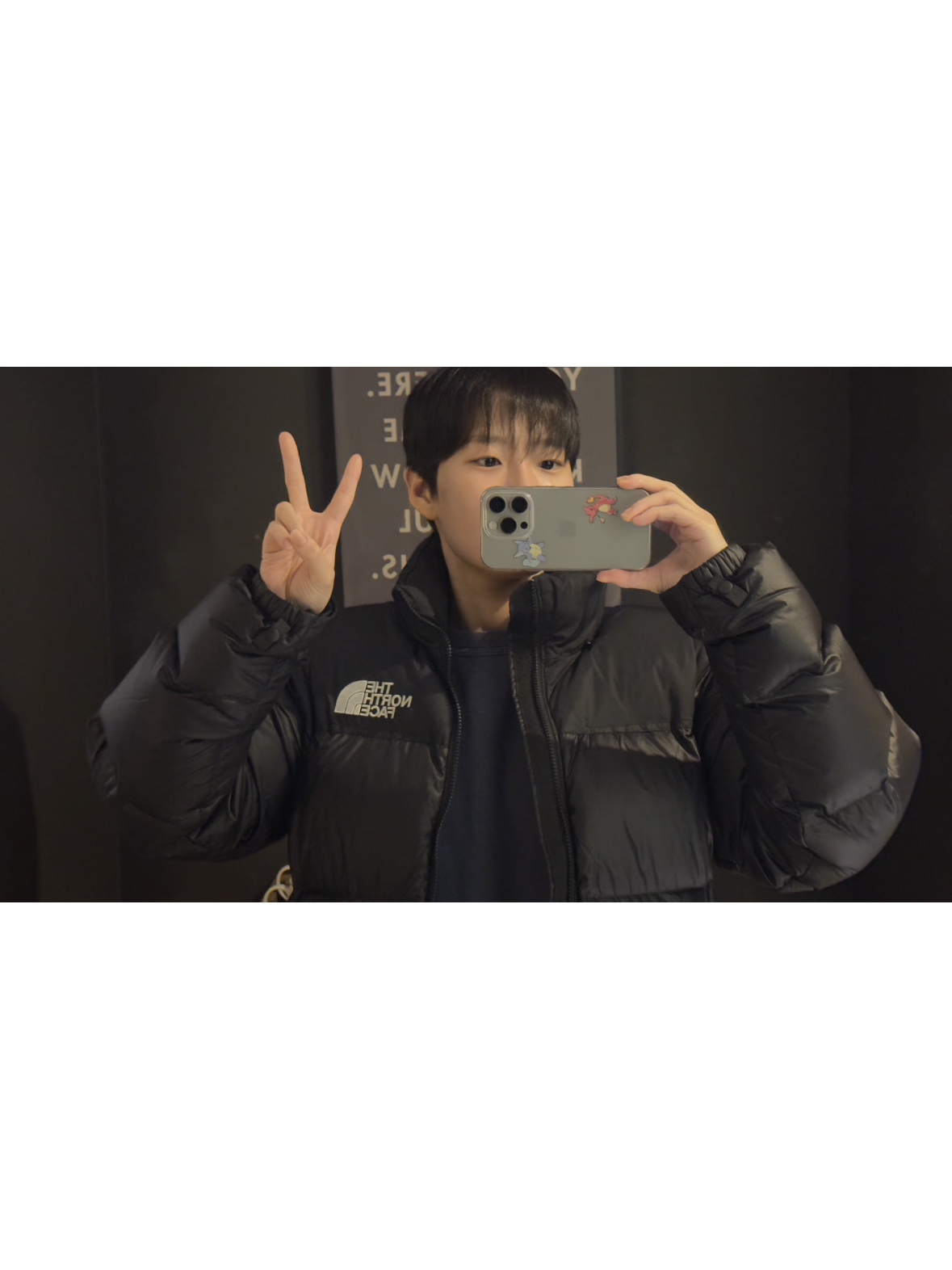 The North Face 1996 Eco Nuptse Jacket Black 착용 스타일 - 3