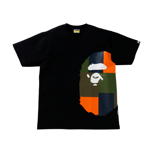 BAPE Color Block Side Big Ape Head T-Shirt M Black