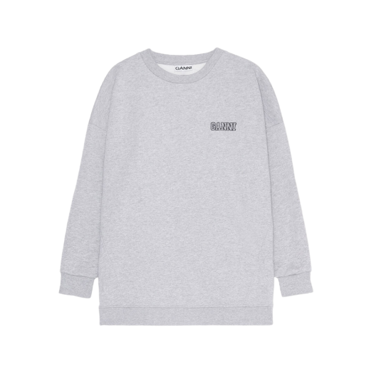 (W) Ganni Software Isoli Oversized Sweatshirt Paloma Melange