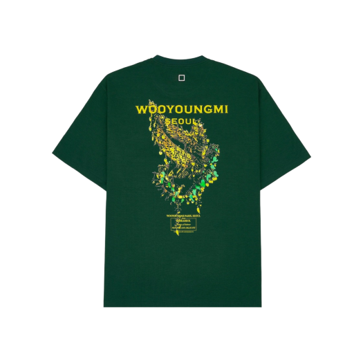 Wooyoungmi Crown Back Logo T-Shirt Green - 23FW