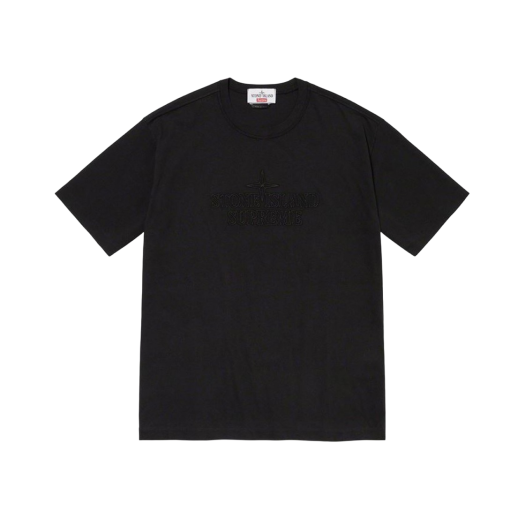 Supreme x Stone Island Embroidered Logo S/S Top Black - 20FW