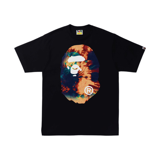BAPE Tie Dye Big Ape Head T-Shirt Black