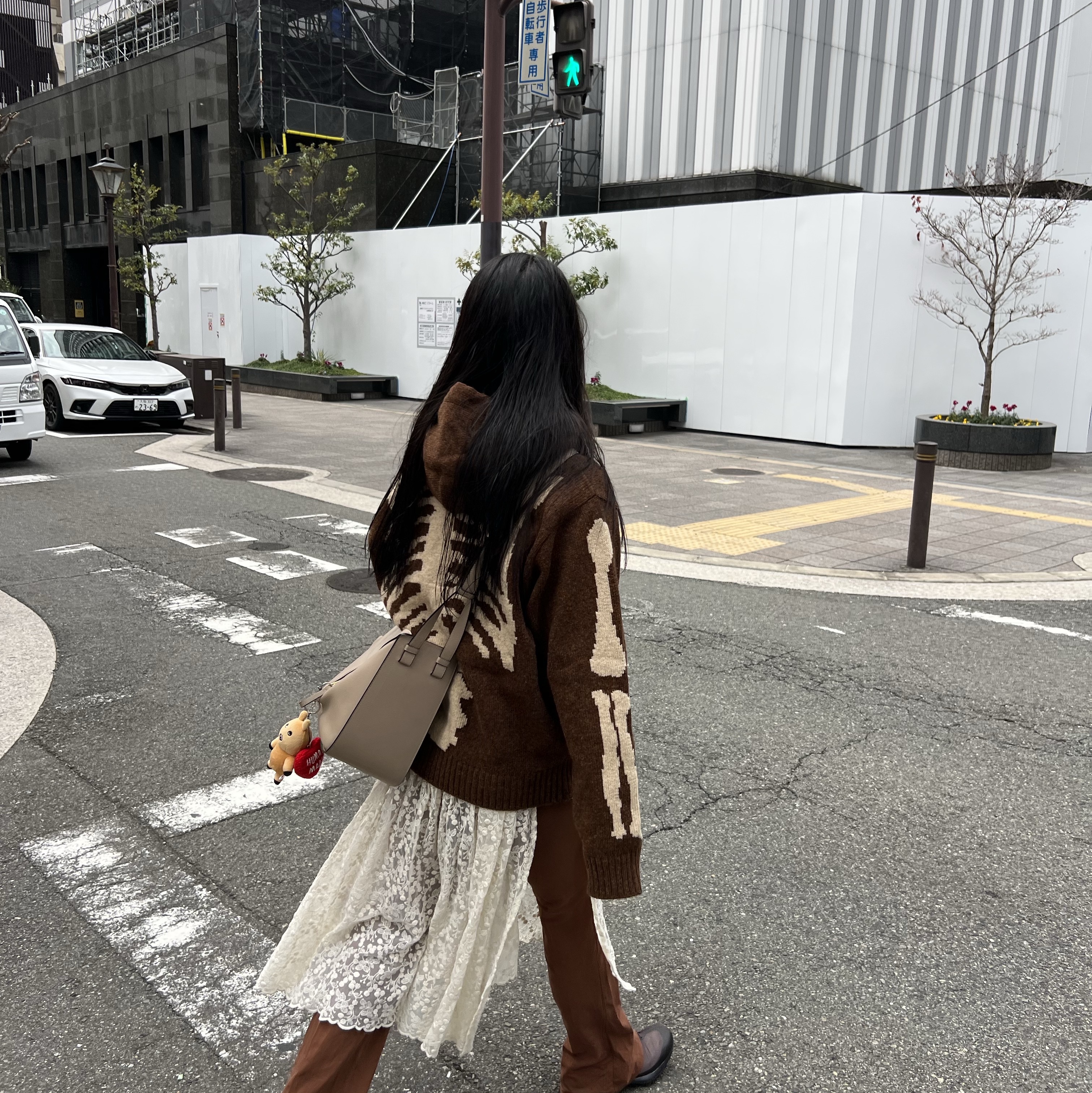Kapital 5G Wool Bone Hooded Sweater Brown, (W) On Running x Post Archive Faction (Paf) Cloudventure Peak Cacao Espresso 착용 스타일