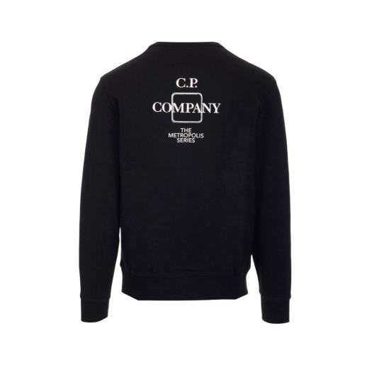 C.P. Company Metropolis Series Diagonal Raised Fleece Logo Sweatshirt Black - 22SS