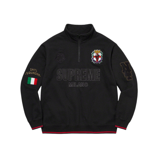Supreme Milano Half Zip Pullover Black - 22FW
