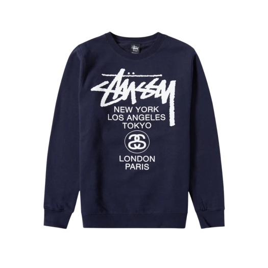 Stussy World Tour Crew Navy 2021