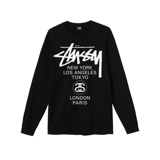 스투시 베이직 스투시 롱슬리브 티셔츠 블랙 | Stussy | KREAM