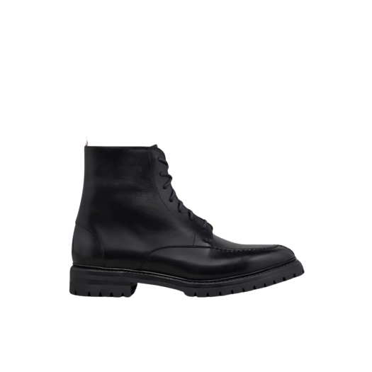 Thom Browne Classic Calf Commando Sole Apron Stitch Boot Black