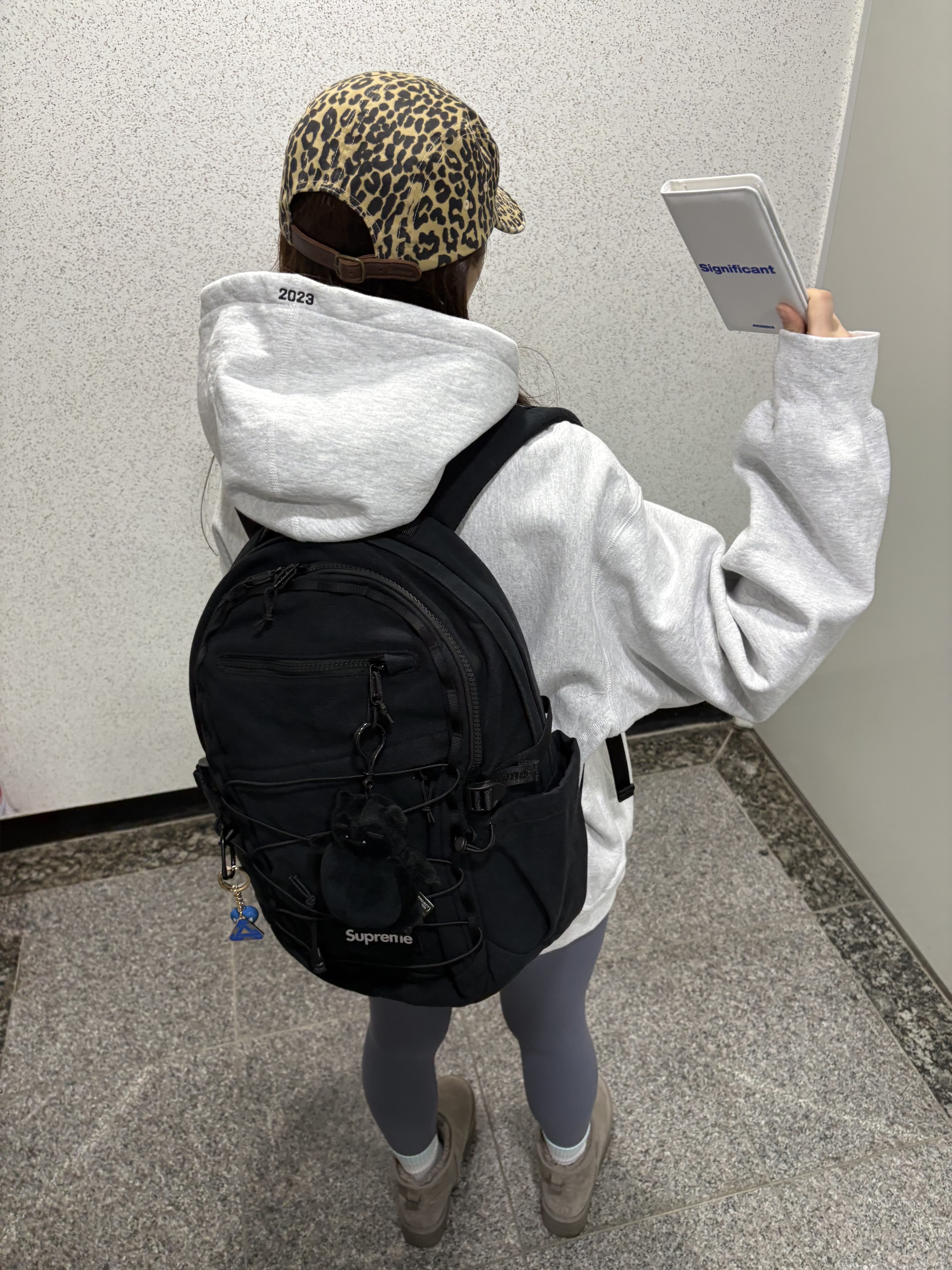 Supreme Backpack Black - 25SS, Fragment x Pokemon INN Thunderbolt Project TBP Mascot Key Ring Kabigon Black 착용 스타일