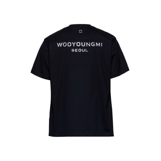 우영미 실버 크롬 백로고 티셔츠 블랙 - 22FW | Wooyoungmi | KREAM