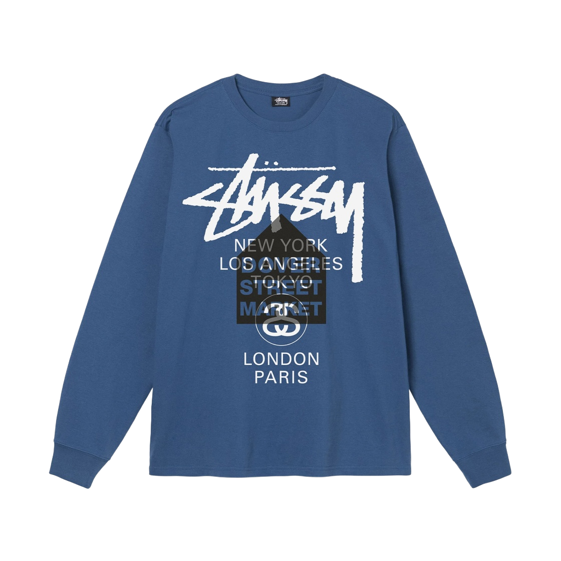 3993615/3993659/3993714 Stussy DSM World Tour LS T-Shirt Midnight - 대표 이미지 #1