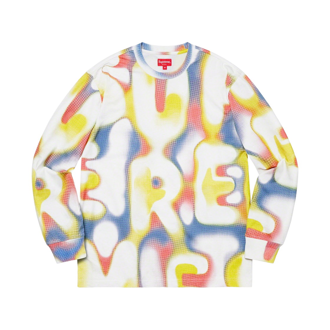 - Supreme Half Tone L/S Top White - 21SS - 대표 이미지 #1