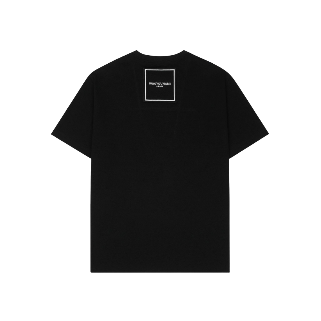 【WOOYOUNGMI】23FW SEOUL EMBOSSING BACKLOGO T-SHIRT BLACK 우영미 야자수 그래픽 티셔츠 블랙 - 25SS | Wooyoungmi | KREAM