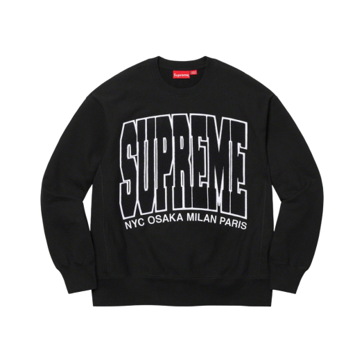 Supreme Cities Arc Crewneck Black - 21FW